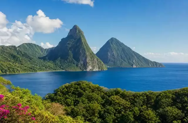 Los Pitons en Santa Lucía